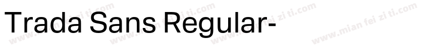 Trada Sans Regular字体转换